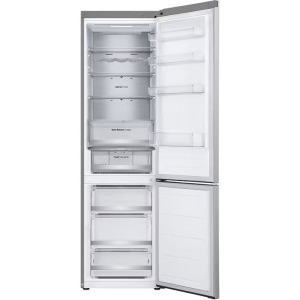 LG GBV5250DPY, 387 L, Clasa D, No Frost, Inverter, LinearCooling, DoorCooling+, Multi Air Flow, NatureFresh, Metal Fresh, ThinQ, Control electronic, 203 cm, Argintiu