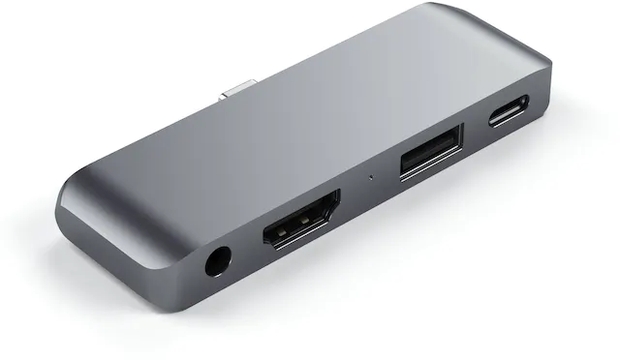 Satechi USB-C Mobile Pro Hub, 1x USB-C, 1x USB 3.0, 1x HDMI, Space Grey