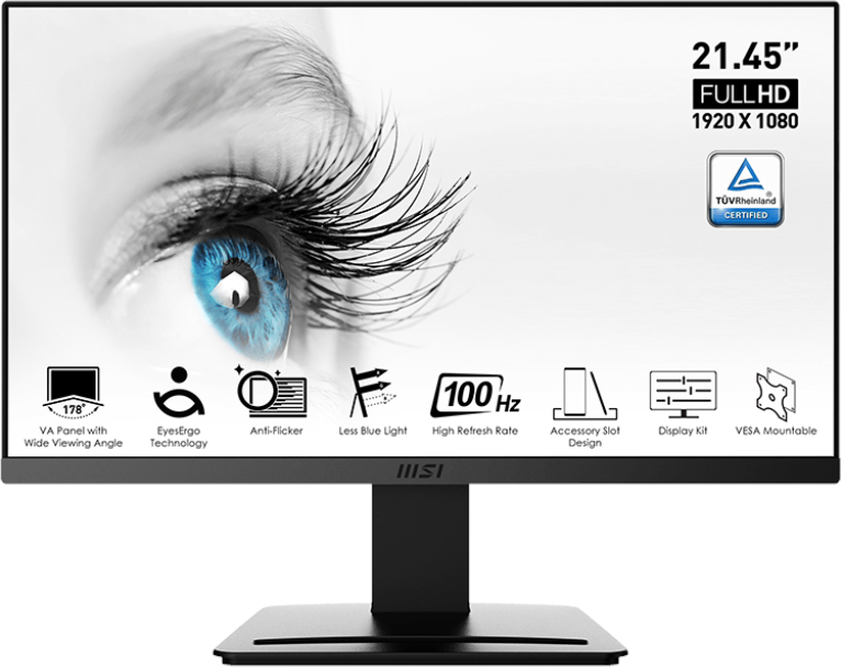 Monitor LED MSI Pro MP223 21.5 inch FHD VA 1 ms 100 Hz