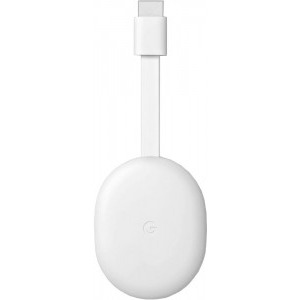 Google ChromeCast Google TV, 4K, HDMI, Bluetooth, Wi-Fi, Telecomanda comenzi vocale, alb