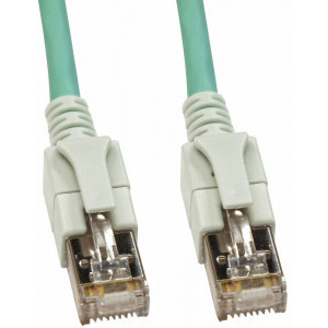 Schrack CAT6a Patch Cable S/FTP cu LED 2m albastru-aqua