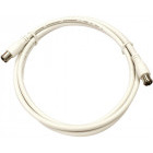 Cablu video Schrack Cablu coaxial S4H, 2xF-Quick >90dB, alb, 1.5m