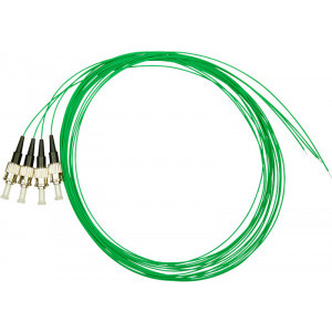 Schrack Pigtail ST, 50/125µm OM2, 2m, Easy Strip, verde, 4buc