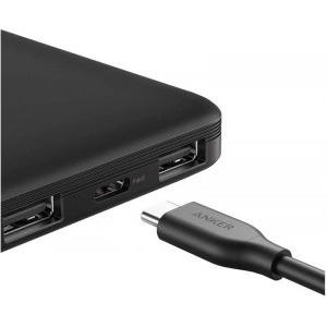 Anker PowerCore, 10000 mAh, Wireless, 1x USB-C, 2x USB, Black