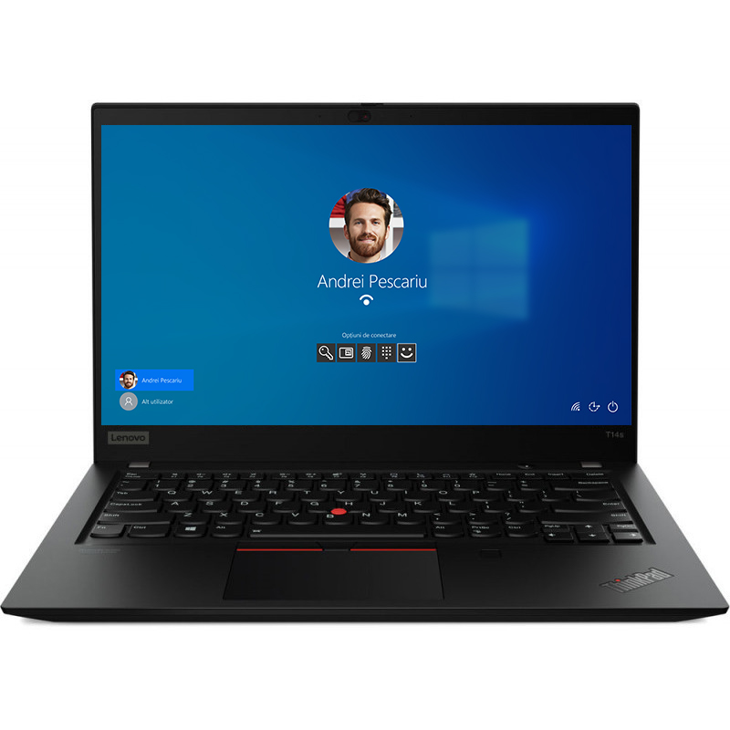 Laptop Lenovo 14'' ThinkPad T14s Gen 1, FHD, Procesor AMD Ryzen™ 7 PRO 4750U (8M Cache, up to 4.1 GHz), 16GB DDR4, 512GB SSD, Radeon, Win 10 Pro, Black