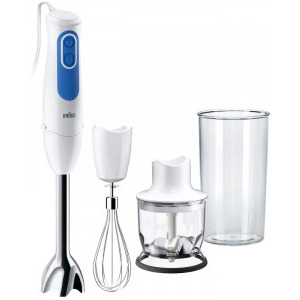 Braun Mixer vertical, MQ3025WH SPAGHETTI, 700W, 0.35L, Alb/Albastru