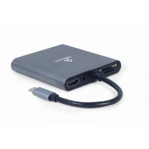 Gembird 6-in1, A-CM-COMBO6-01, USB-C, Space Grey