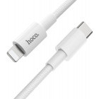 Cablu de date / adaptor Hoco X56, USB-C Male la Lightning Male, 1 m, White, amperaj maxim suportat 3A