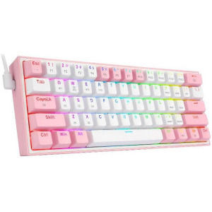 Redragon Fizz Pro RGB White Pink Mecanica Red Switch