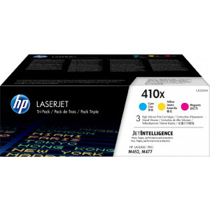 HP Toner 410X 3-Pack Cyan, Magenta, Yellow