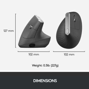 Logitech MX Vertical, Wireless/Bluetooth, Black