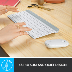 Logitech MK470 Slim Wireless Combo White