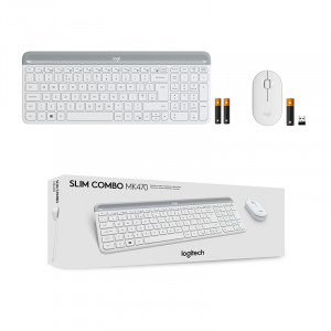 Logitech MK470 Slim Wireless Combo White