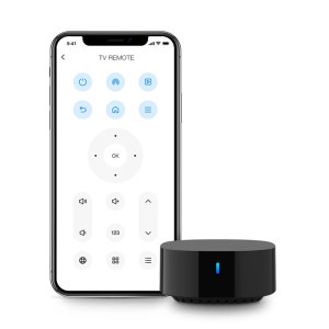BroadLink Telecomanda universala IR TV Mate, Integrare Alexa, Google Assistant & IFTTT, Aplicatie, Distanta 8m