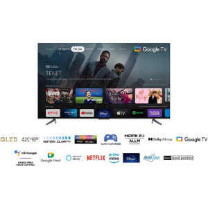TCL Smart TV QLED 75C645 Seria C645 189cm gri-negru 4K UHD HDR