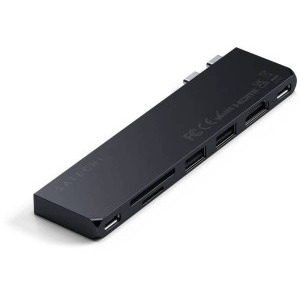 Satechi PRO HUB SLIM, 1x USB4, 1x HDMI, 2x USB, 1xUSB-C, Midnight Black