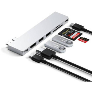 Satechi PRO HUB SLIM, 1x USB4, 1x HDMI, 2x USB, 1xUSB-C, Silver