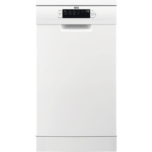 Masina de spalat vase AEG FFB62427ZW, Slim, 9 seturi, 9 programe, Clasa E, Inverter, AirDry, Pro Clean, Afisaj digital, 45 cm, Alb