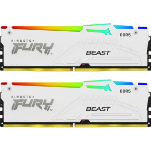 Kingston FURY Beast RGB White 32GB DDR5 6000MHz CL30 Dual Channel Kit