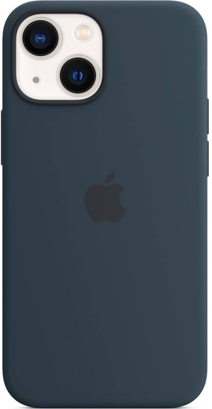 Apple Protectie pentru spate, material silicon, cu MagSafe pentru iPhone 13 Mini, culoare Abyss Blue