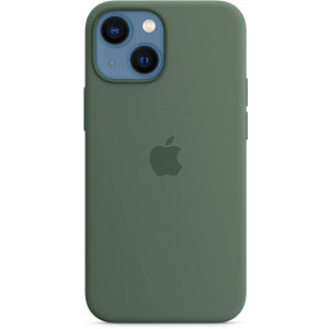 Apple Protectie pentru spate, material silicon, cu MagSafe pentru iPhone 13 Mini, culoare Eucalypt