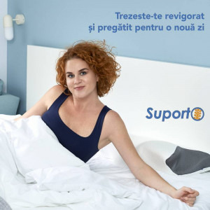 Suporto Set 2x perne ortopedice din spuma cu memorie, cu extensii