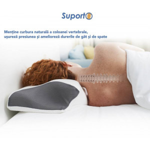 Suporto Set 2x perne ortopedice din spuma cu memorie, cu extensii