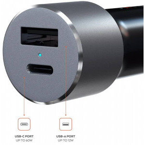 Satechi ST-TCPDCCM, 72W, 1x UBS, 1x USB-C PD, Space Grey