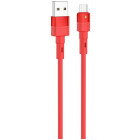 Cablu de date / adaptor Hoco U82 Cool, USB Male la microUSB Male, 1.2 m, Red