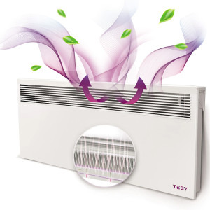 Tesy Convector de perete LivEco Cloud, 2500W, control prin internet, aplicatie myTesy, functie AIRSAFE, CN 051 250 EI CLOUD AS W