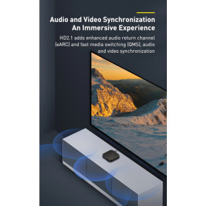 Baseus HD 8K, HDMI Male - HDMI Male, v2.1, 1m, negru