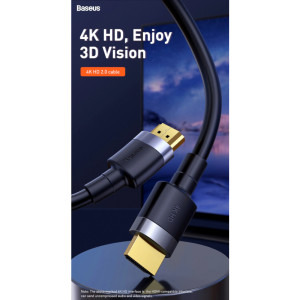 Baseus Cafule, HDMI Male - HDMI Male, v2.0, 3m, negru