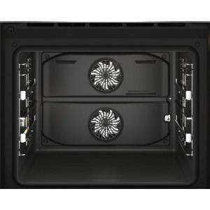 Beko BBVM13400XDS, Electric, 72 L, Split & Cook, RecycledNet, SteamShine Cleaning, SoftClose Door, 3D Cooking, Rafturi telescopice, Clasa A+, Negru