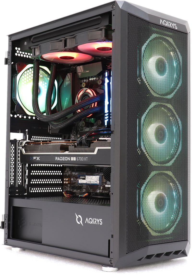 PC Gaming Fenrir, AMD Ryzen 7 5800X 3.8GHz, 16GB DDR4,  128GB SSD + 2TB SSD, RX 6700 XT 12GB GDDR6, Iluminare RGB, Windows 10 Home preinstalat (Game Ready)