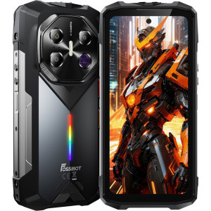 Fossibot Rugged F113, 256GB, 12GB RAM, Dual SIM, 5G, 4-Camere, Black, RGB Light, Camera Night Vision