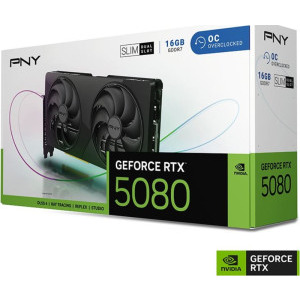PNY GeForce RTX 5080 Dual Fan Slim OC 16GB GDDR7 256-bit DLSS 4.0