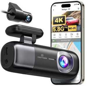 Redtiger F9 4K Wi-Fi + 1080p camera video pentru bord