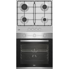 Pachet incorporabil Beko BBSE12130XD Cuptor electric & Plita pe gaz, Inox