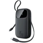 Baterie externa Baseus EnerFill FC31, 20000 mAh, 1x USB, 1x USB-C, 45 W, Display, 2x Cabluri USB-C integrate, Black