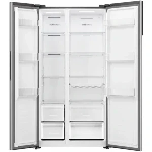 Heinner HSBS-HS544NFINVXE++, 544 L, Clasa E, Full No Frost, Inverter, Control electronic, 178 cm, Inox