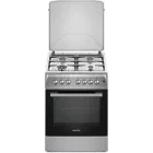 Aragaz NobelTek NLT 6604IX/FE1, Mixt, 4 arzatoare, Sistem de siguranta, Aprindere integrata, 60 cm, Argintiu