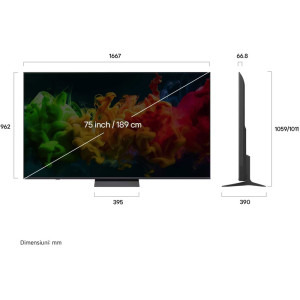 LG Smart TV QNED MiniLED 75QNED8EB3A Seria QNED8E evo AI 189cm 4K UHD HDR