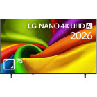 Televizor LED LG Smart TV 75NU8E0B3LA Seria NU8E AI 189cm 4K UHD HDR
