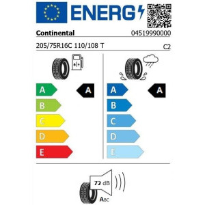 Continental VanContact A/S Eco205/75R16C 110/108T