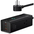 Incarcator retea Baseus PowerCombo Powerstrip, 2x USB-C, 1x USB, 3x AC, Quick Charge 30 W, Black