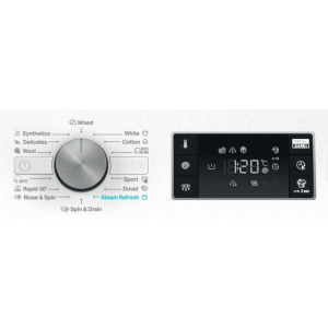 Whirlpool FFB 10489 BV EE, 10 kg, 1400 RPM, Clasa A, Inverter, 6th Sense, Steam Refresh, FreshCare+, Alb