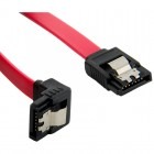 4World SATA-II Female - SATA-II Female, conector 90 grade, 0.3m, rosu