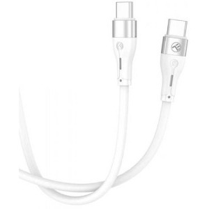 Tellur USB-C Male la USB-C, 1 m, White, amperaj maxim suportat 3A