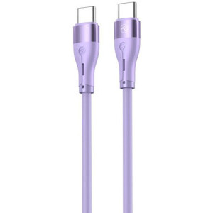 Cablu de date / adaptor Tellur USB-C Male la USB-C, 1 m, Purple, amperaj maxim suportat 3A