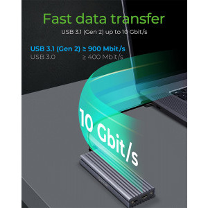 Icy Box IB-1817M-C31 M.2 NVMe, USB 3.1 Type-C, Grey